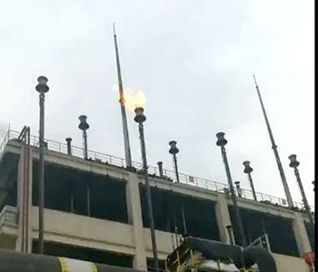發生爐煤氣放散點火